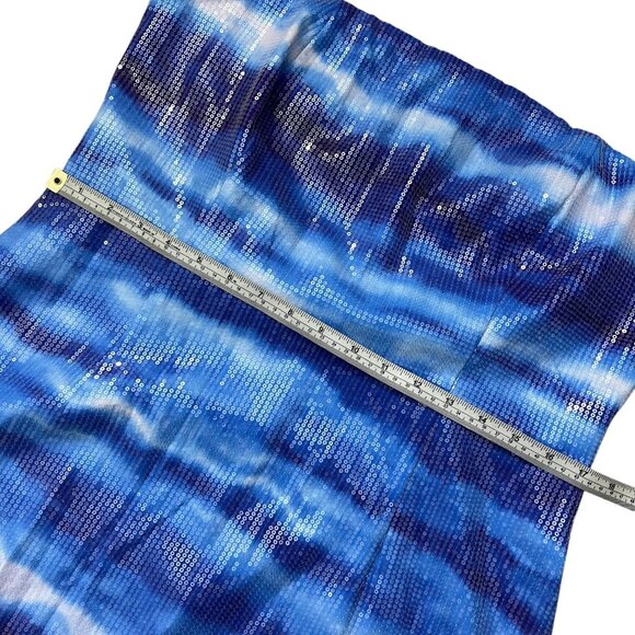 Runaway The Label‎ Malibu Allover Sequin Midi Dress Ocean Blue Size XXL - Picture 12 of 14